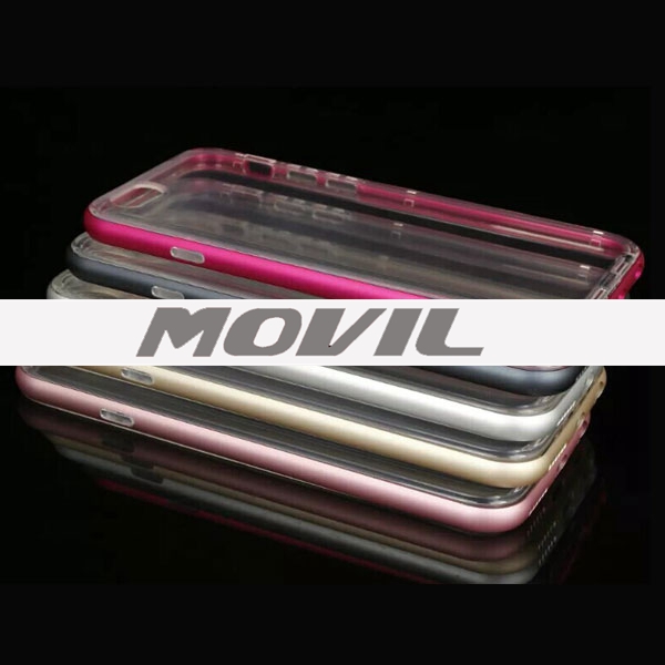 NP-1915 transparente tpu funda con marco para iPhone  6-11